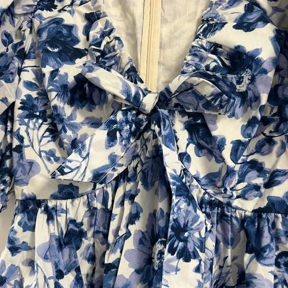 Abercrombie & Fitch Blue Floral Mini Dress - Picture 4 of 5